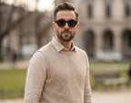Model wearing Louvre sunglasses — Loulou Eyewear