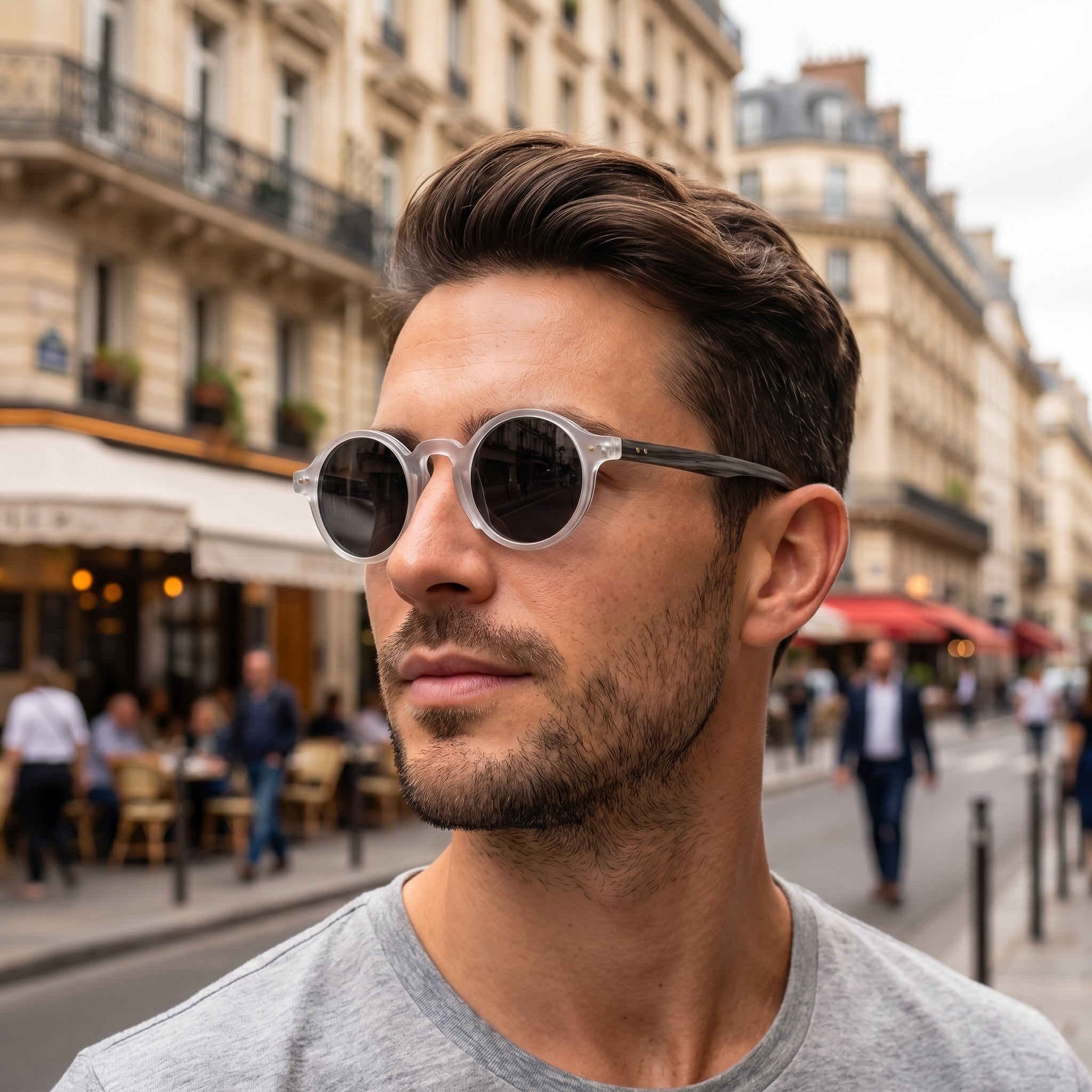 Model wearing Murano sunglasses — Loulou Eyewear