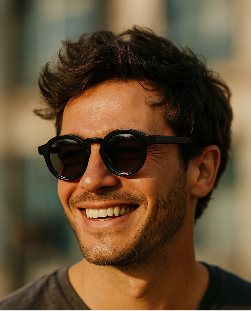 Model wearing Laroc sunglasses — Loulou Eyewear