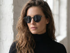 Model wearing Louis round sunglasses — Loulou Eyewear