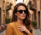 Model wearing Ayala sunglasses — Loulou Eyewear