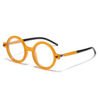 Milano oval glasses in orange — Loulou Eyewear