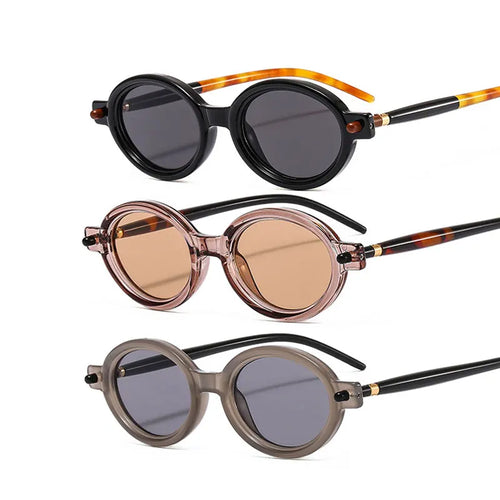 Vintage oval sunglasses for men front view — Loulou Eyewear