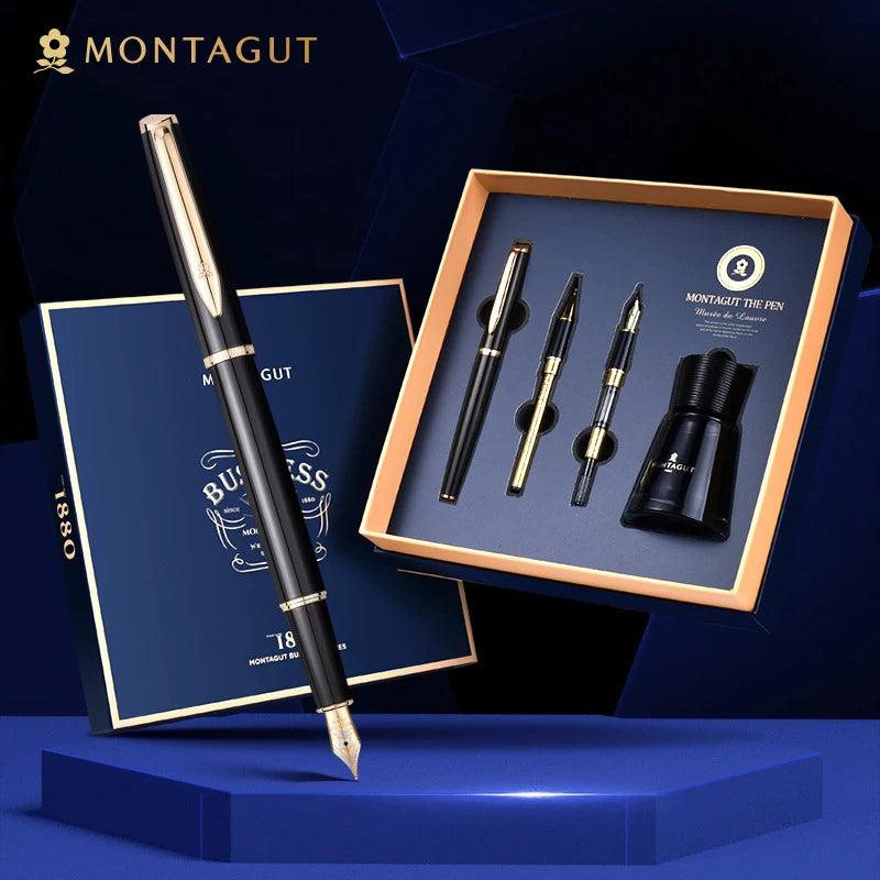 LOULOU Montagut 万年筆&ボールペン 3IN1 ペン先交換式 4色 BUSINESS 1880 ギフトセット