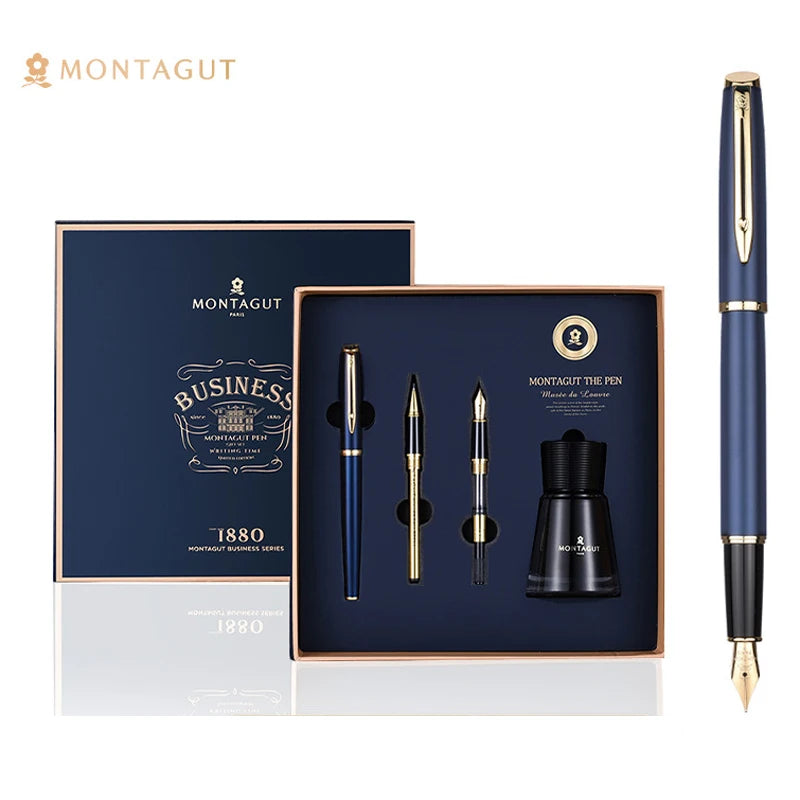 LOULOU Montagut 万年筆&ボールペン 3IN1 ペン先交換式 4色 BUSINESS 1880 ギフトセット