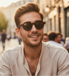Model wearing Rivoli sunglasses — Loulou Eyewear