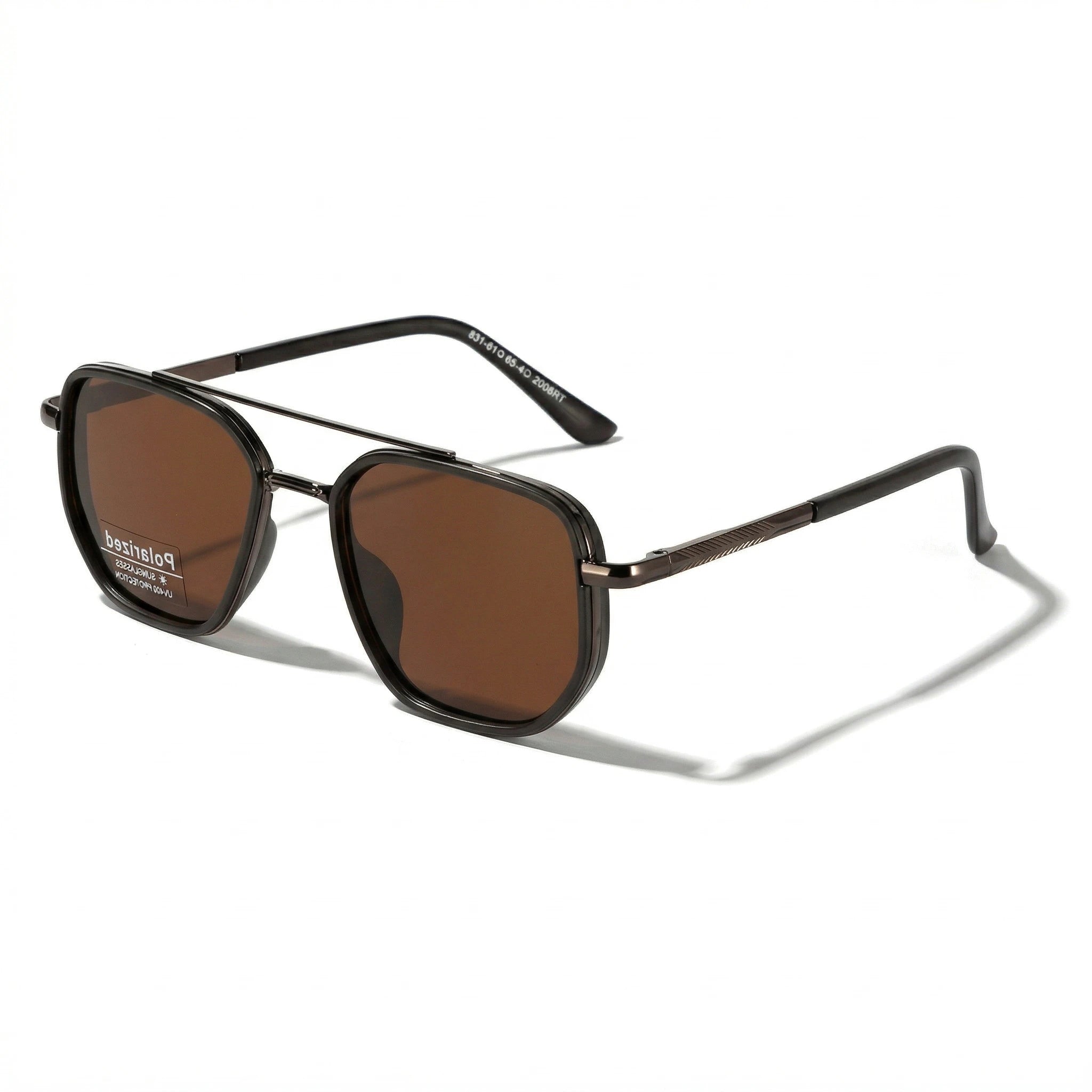 Madrid polarized aviator sunglasses in brown — Loulou Eyewear