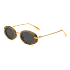 Jasmin oval sunglasses in brown — Loulou Eyewear