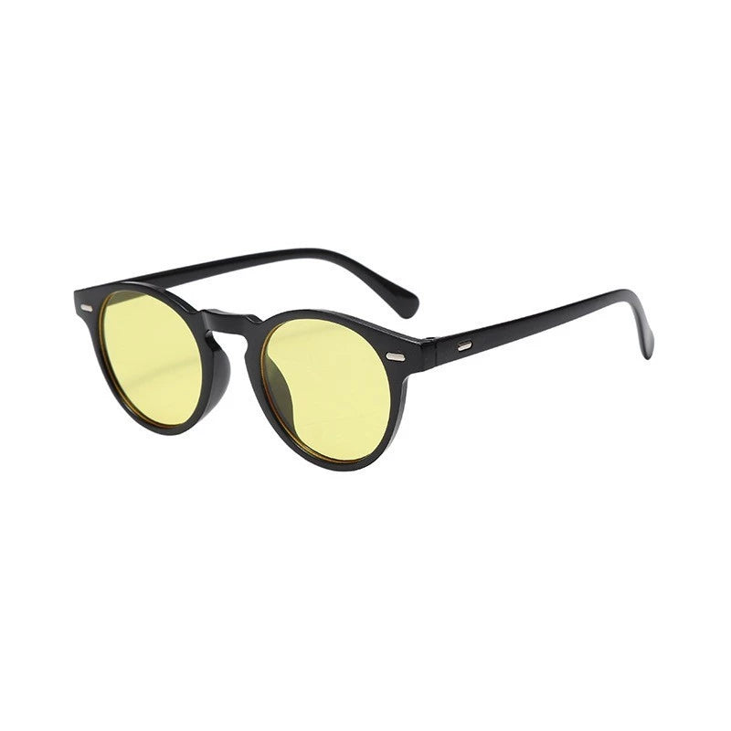 Ceffass sunglasses in black with yellow lens — Loulou Eyewear