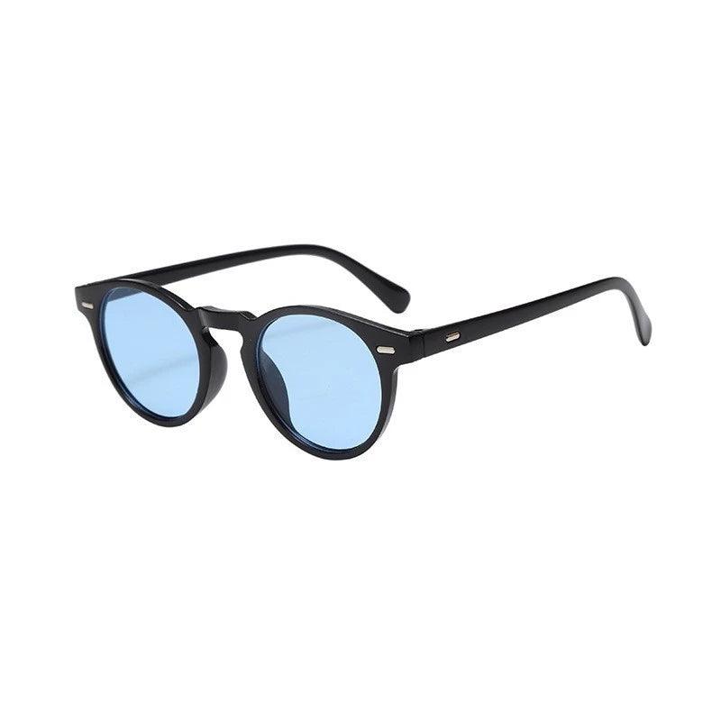 Ceffass sunglasses in black with blue lens — Loulou Eyewear